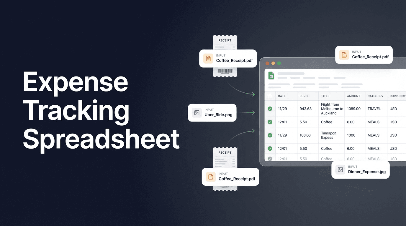 Expense Tracking Spreadsheet for Small Business — Automate the Data Entry