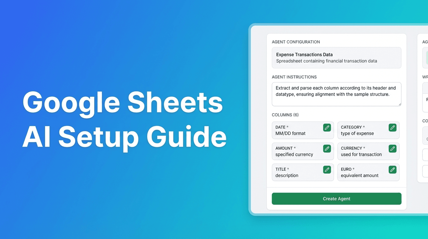 Google Sheets AI: Complete Agent Setup Guide (2026)