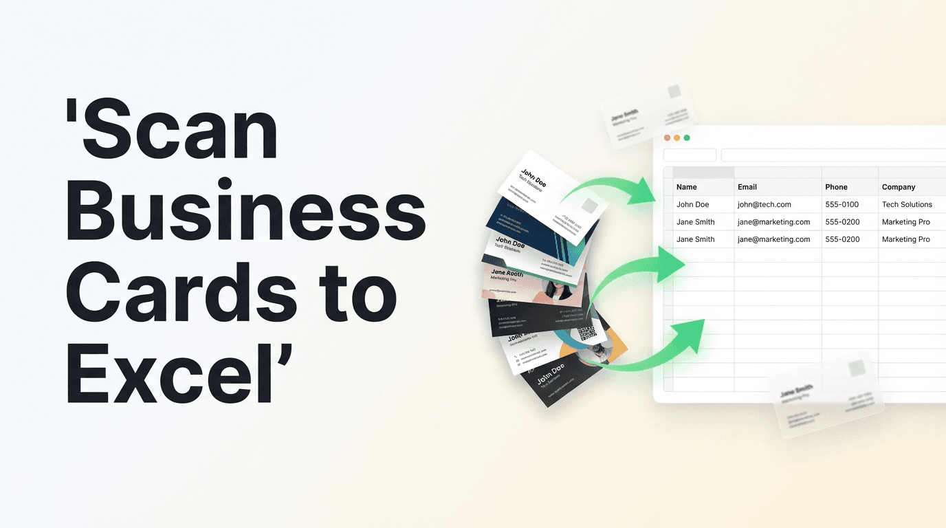 How to Scan Business Cards to Excel or Google Sheets
