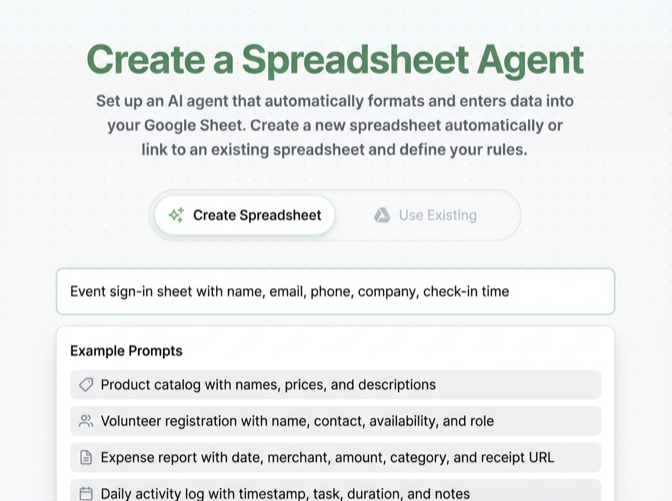 Create sign-in template with natural language prompt